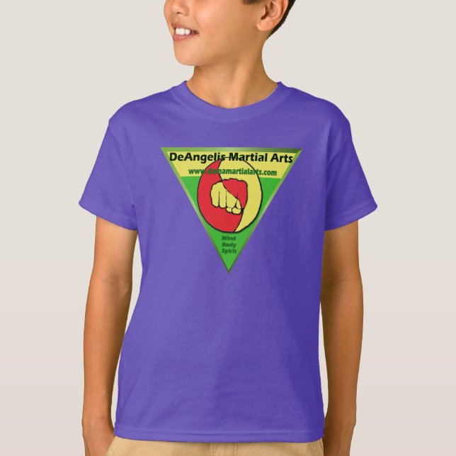 Boys DeAngelis Martial Arts Shirt Tee (Framsida)