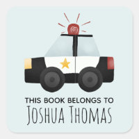 Boys den här Tillhöret-polisskylten för barnbilar