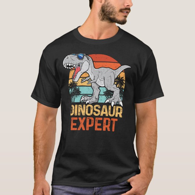 Boys Dinosaur Expert Funny Paleontologist T-Rex Ki T Shirt (Framsida)