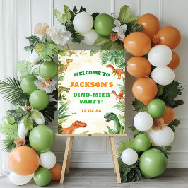 Boys Dinosaur Födelsedagsfest Välkommen Poster