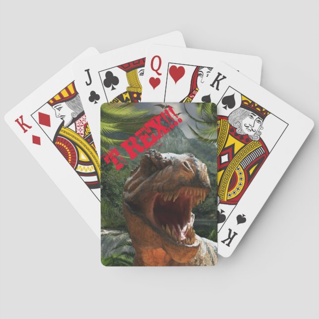 Boys Dinosaur Jurassic T Rex Casinokort (Baksidan)
