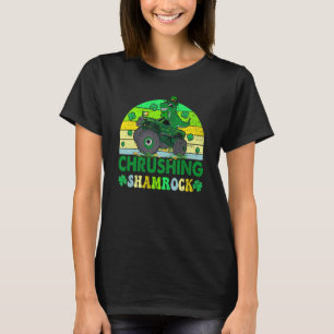 Boys Dinosaur Monster Lastbil St Patrick Day Crush T Shirt