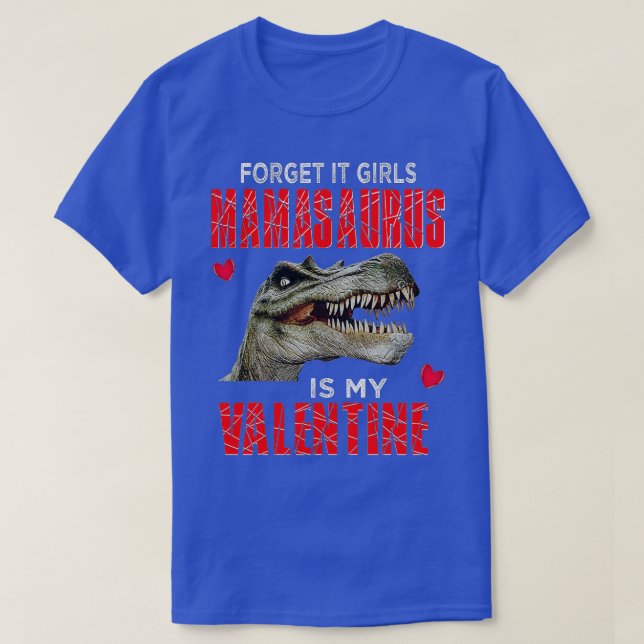 Boys Dinosaur Valentines day Funny Mamasaurus Kids T Shirt (Design framsida)