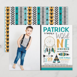 Boys Dreamcatcher-Vild 1:a födelsedagsinbjudan Inbjudningar