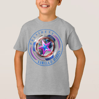 Boys Dual Sided Harris-Walz Vinge/Frimärke Medalli T Shirt