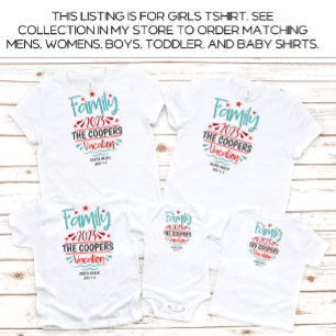Boys Family Vacation Beach Sommar Anpassningsbar T Shirt