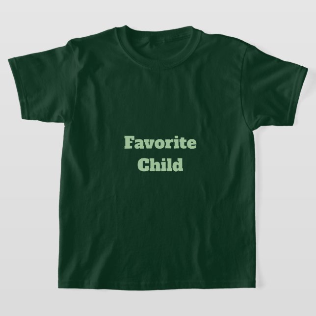 Boys Favorite Child Grönt T-Shirt (Laydown)