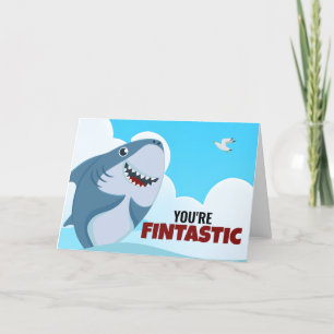 Boys Fintastic Shark Party - tackkort