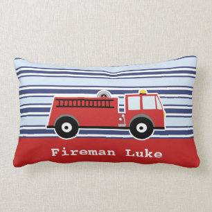 Boys Fire Engine Personlig Cushion Lumbarkudde