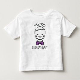 Boys First Cranioversary Skull med Bowtie Tee