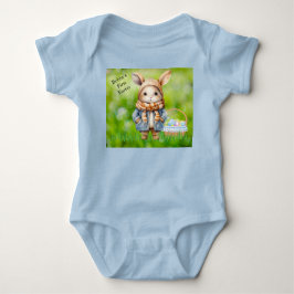 Boy's First Påsk Add Namn Cute Baby Bodykostym T Shirt