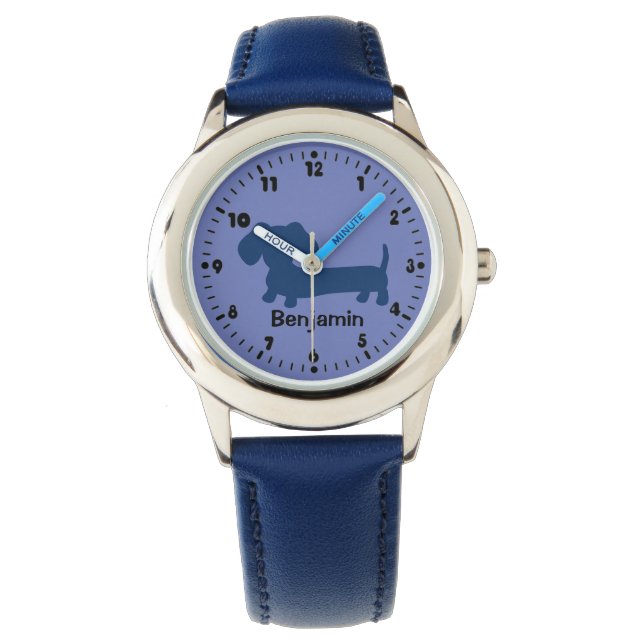 Boys First Watch - Dachshund Thees & Personlig Armbandsur (Framsida)