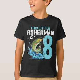 Boys Fishing Birthday Shirt 8 Year Old Boy Fisherm T