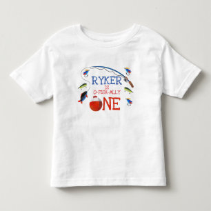 Boys Fishing o-fish-ally one 1st födelsedagskalja T Shirt