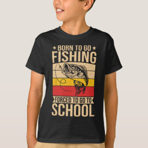 Boys Fishing Shirt Kids Manar, född för att fiska T