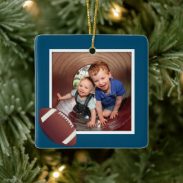 Boys Football Photo jul Ceramic Ornamic Julgransprydnad Keramik