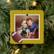 Boys Football Photo jul Ceramic Ornamic