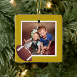 Boys Football Photo jul Ceramic Ornamic Julgransprydnad Keramik