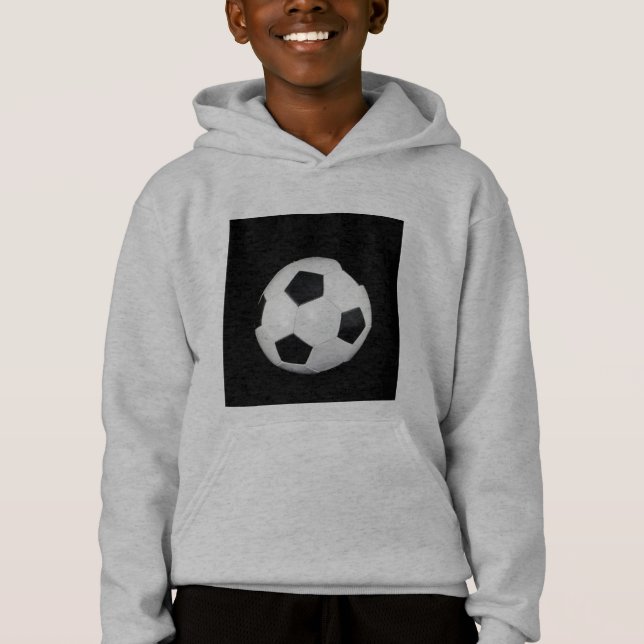 Boys Football Trendig Modern Coola Black-fotboll T Shirt (Framsida)