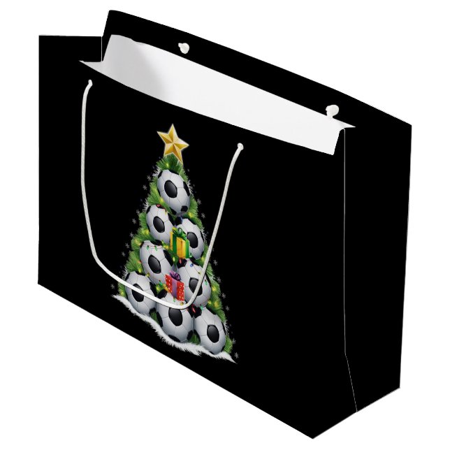 Boys för fotbollsspelare i Julgran Julafton (Framsidan Vinklad)