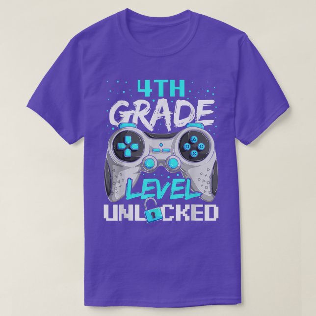Boys första dagen av 4:e Klass Shirt Kids Gaming t (Design framsida)