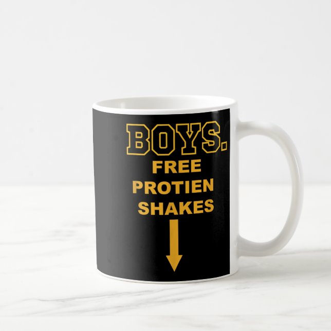 Boys Free Protein Shakes Humous Gym Kaffemugg (Höger)
