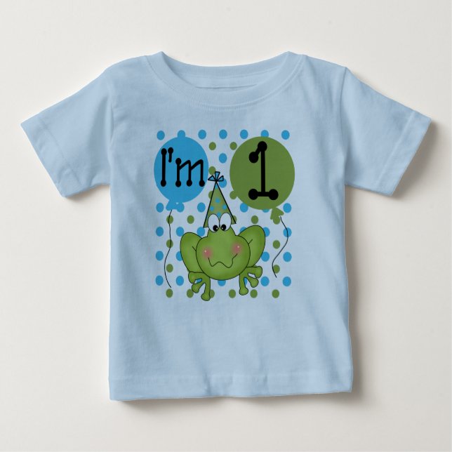 Boys Frog Första födelsedag T-shirt (Framsida)