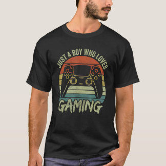 Boys Gamer Apparel Just A Boy Who Loves Gaming T Shirt