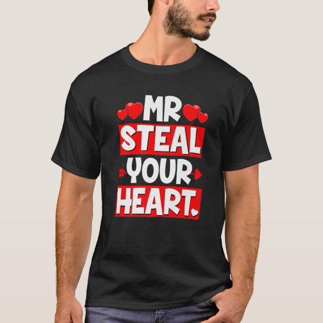 Boys Girls Alla hjärtans dag Steal Your Heart Mana T Shirt (Framsida)