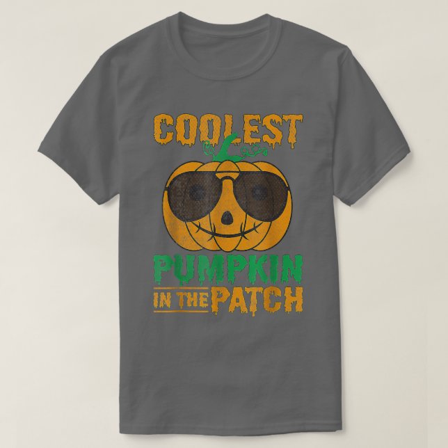 Boys Girls Coolest Pumpkin In The Patch Tee Hallow (Design framsida)