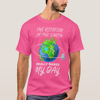 Boys Girls - Cute Earth Rotation Astronomy Graphic T Shirt