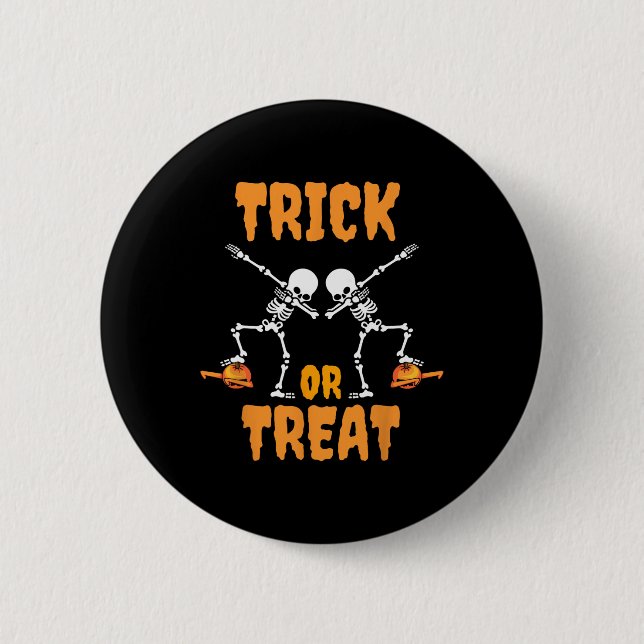 Boys Girls Dabbing Pumpkin Skeleton Zombie Costume Knapp (Framsida)