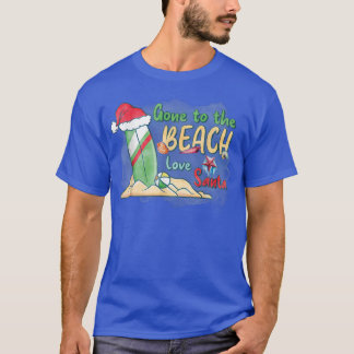 Boys Girls Julafton Santa Borta till Beach-julen i T Shirt