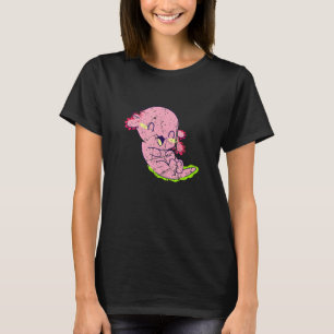 Boys Girls Kids Cute Amphibian Axolotl Grunge Desi T Shirt