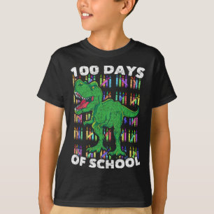 Boys Girls Kids Student T Rex 100-dagarsdagar i sk Shirt