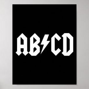 Boys Girls Lärare ABCD Sten Graphic tillbaka till  Poster