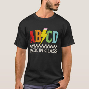 Boys Girls Lärare Sten Back to school ABCD Tillbak T Shirt
