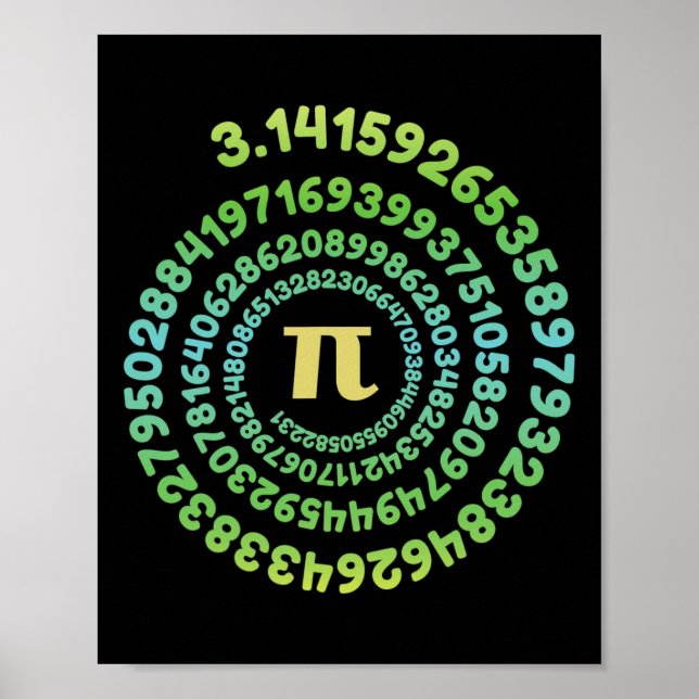 Boys Girls Pi Day Infinity Math Älskare Nerd Geek  Poster (Framsidan)