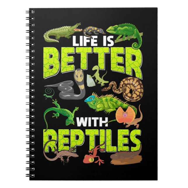 Boys Girls Reptiles Lizard Gecko Bearded Dragon Anteckningsbok (Framsidan)
