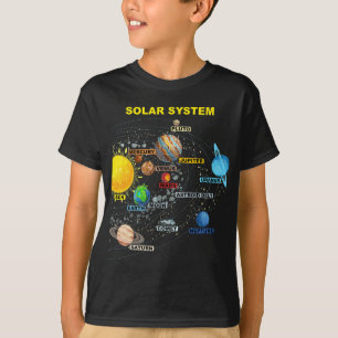 Boys Girls - Solar System Graphic Planets Space Ed T Shirt
