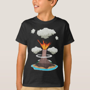 Boys Girls Volcano Älskare Coola Lava Cute Geology T Shirt