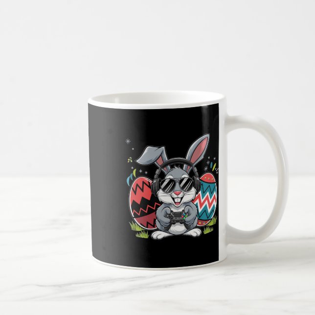 Boys Glad påsk Day Bunny Egg Video Game Kids Me Kaffemugg (Höger)