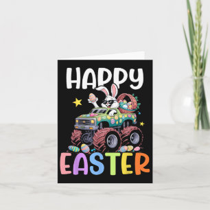 Boys Glad påsk Monster Lastbil Påskägg Bunny Kort
