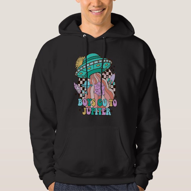 Boys Go To Jupiter Funny Alien Anti Valentines Sar Hoodie (Framsida)