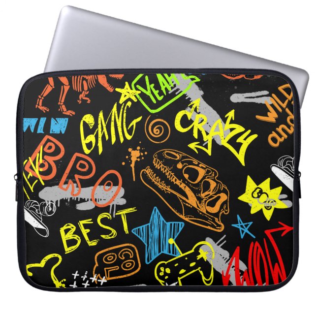 Boys' Graffiti: Hand plockade Coolness Laptop Fodral (Framsidan)
