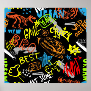 Boys' Graffiti: Hand plockade Coolness Poster