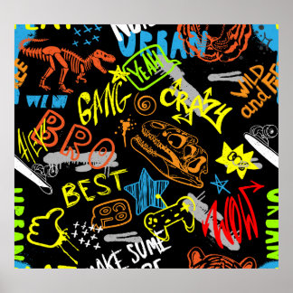 Boys' Graffiti: Hand plockade Coolness Poster