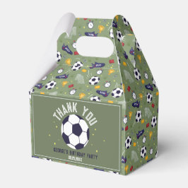 Boys Green Soccer Sports Kids Birthday Presentaskar