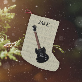Boys Guitar Personlig-julfesten Liten Julstrumpa