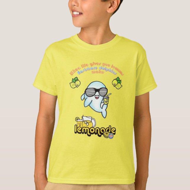Boys Gult Lemonade Dolphin T-Shirt (Framsida)